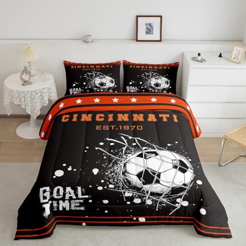 Erosebridal Bettwäsche-Set für Jungen, Fußball-Tor-Bettwäsche-Set, Sportspiele, Fußballliebhaber, Steppdecke für Teenager, Schlafzimmer, geometrische Waben, Sterne, gestreifte Daunendecke, Sepia-Braun Erosebridal Bettwäsche-Set für Jungen, Fußball-Tor-Bettwäsche-Set, Sportspiele, Fußballliebhaber, Steppdecke für Teenager, Schlafzimmer, geometrische Waben, Sterne, gestreifte Daunendecke, Sepia-Braun von Erosebridal