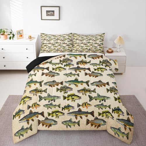 Erosebridal Bettwäsche-Set für Kinder, Hecht, Fischkönigin, Angeln, rustikales Bett-Set, Hütte, Bauernhaus, Hecht, Fisch, Steppdecken-Set für Herren, Erwachsene, Jungen Erosebridal Bettwäsche-Set für Kinder, Hecht, Fischkönigin, Angeln, rustikales Bett-Set, Hütte, Bauernhaus, Hecht, Fisch, Steppdecken-Set für Herren, Erwachsene, Jungen von Erosebridal