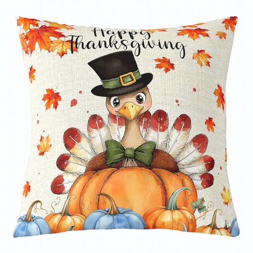 Erosebridal Kissenbezug mit Türkeimotiv, 61 x 61 cm, Herbst-Kürbis, Herbstblätter, Kissenbezug, Bauernhaus, Heimdekoration, lustiger Türkei, dekorativer Kissenbezug Erosebridal Kissenbezug mit Türkeimotiv, 61 x 61 cm, Herbst-Kürbis, Herbstblätter, Kissenbezug, Bauernhaus, Heimdekoration, lustiger Türkei, dekorativer Kissenbezug von Erosebridal