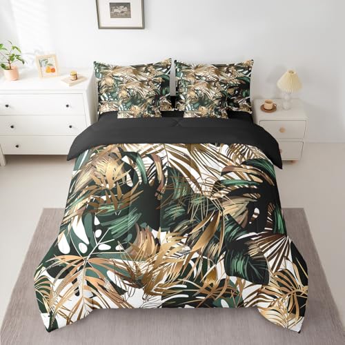 Erosebridal Palmenblätter Schmusetuch Set 7-teilig King Tropical Botanical Bed in A Bag Hawaiian Monstera Bananenblatt Bettwäsche Tröster-Sets Sommer Retro Pflanze Laub Bett Set Gold Grün Erosebridal Palmenblätter Schmusetuch Set 7-teilig King Tropical Botanical Bed in A Bag Hawaiian Monstera Bananenblatt Bettwäsche Tröster-Sets Sommer Retro Pflanze Laub Bett Set Gold Grün von Erosebridal
