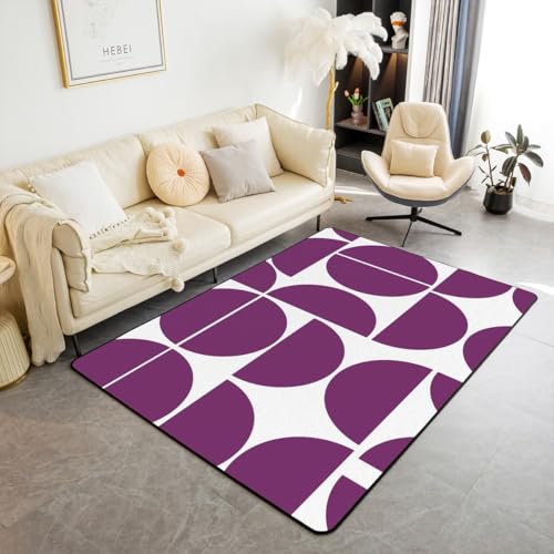 Erosebridal Retro-Teppich, modern, Mitte des Jahrhunderts, Wohnzimmerteppich, 12,7 x 17,8 cm, Boho, Vintage-Kunst, dekorativer Teppich, bunt, ästhetisch, abstrakt, für den Innenbereich, Lila Erosebridal Retro-Teppich, modern, Mitte des Jahrhunderts, Wohnzimmerteppich, 12,7 x 17,8 cm, Boho, Vintage-Kunst, dekorativer Teppich, bunt, ästhetisch, abstrakt, für den Innenbereich, Lila von Erosebridal