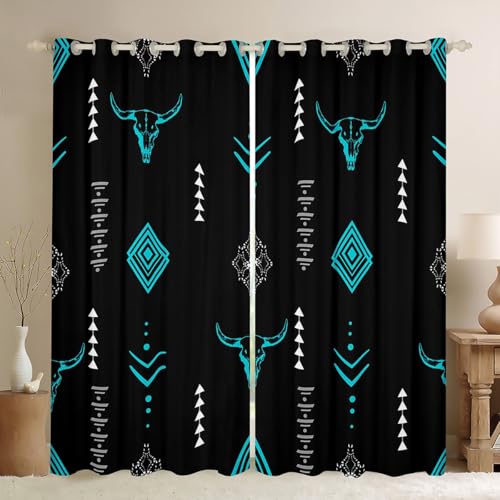 Erosebridal Vorhänge mit Totenkopfmotiv, 106,7 cm B x 63 cm, Boho-Hörner, Verdunkelungsvorhänge, Kinder, ethnisch, böhmische Vorhänge und Vorhänge, Tribal-Symbol, geheimnisvolles Aztekenmuster Erosebridal Vorhänge mit Totenkopfmotiv, 106,7 cm B x 63 cm, Boho-Hörner, Verdunkelungsvorhänge, Kinder, ethnisch, böhmische Vorhänge und Vorhänge, Tribal-Symbol, geheimnisvolles Aztekenmuster von Erosebridal