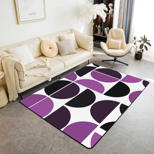 Erosebridal Wohnzimmerteppich, 12,7 x 17,8 cm, modern, abstrakt, geometrisch, dekorativer Teppich, Retro, Boho-Kunst, Bodenmatte für den Innenbereich, Dunkelviolett Erosebridal Wohnzimmerteppich, 12,7 x 17,8 cm, modern, abstrakt, geometrisch, dekorativer Teppich, Retro, Boho-Kunst, Bodenmatte für den Innenbereich, Dunkelviolett von Erosebridal