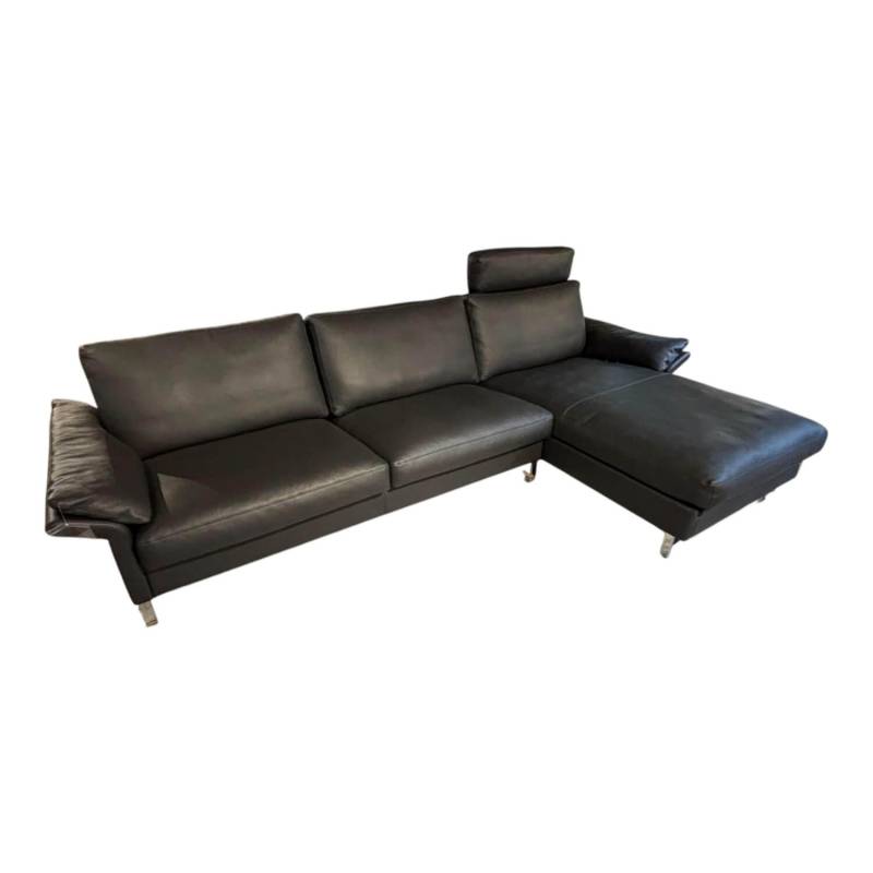Ecksofa Classics 960 Leder 43.059 Anthrazit Kufe Hochglanz mit Relaxfunktion von Erpo