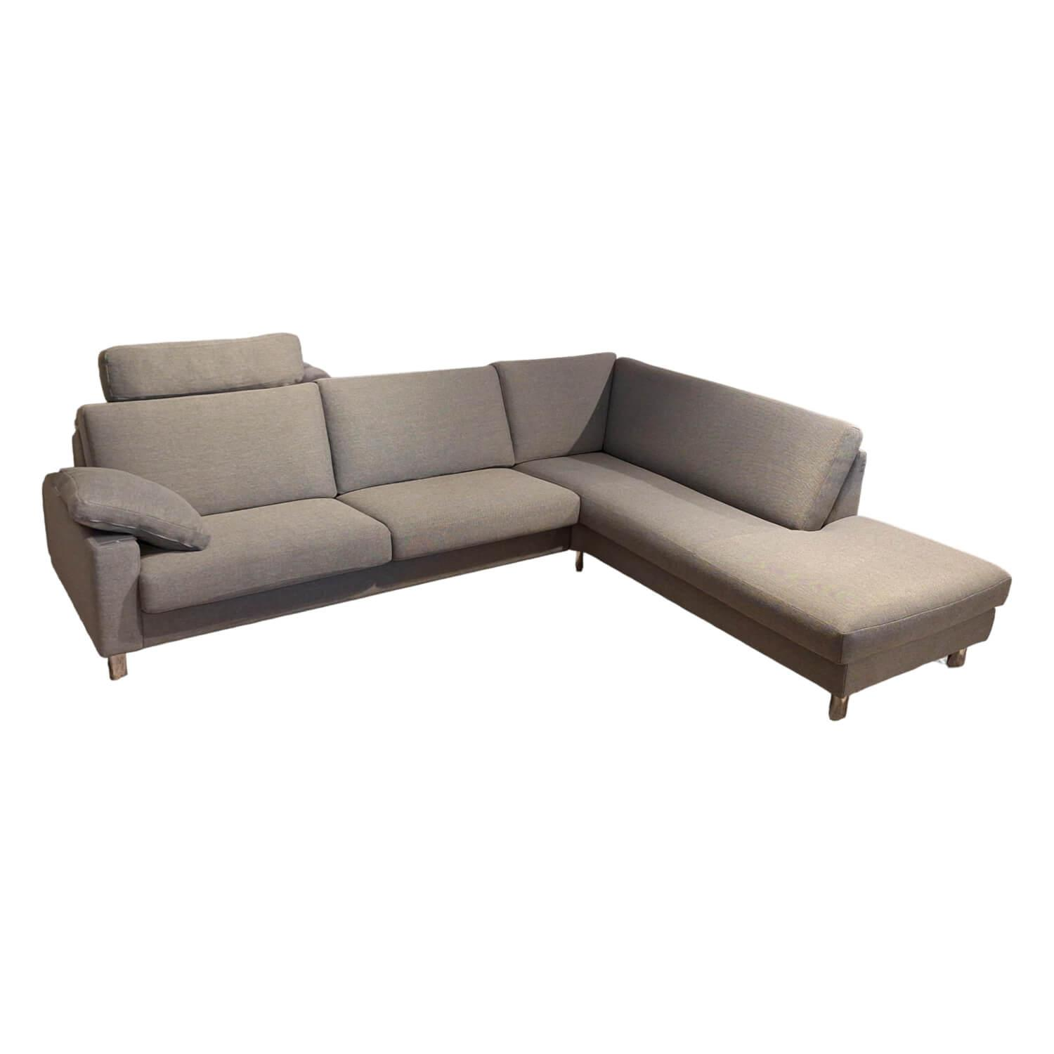 Ecksofa Classics CL500 Stoff 18 2022.80 Grau mit Kopfstütze von Erpo