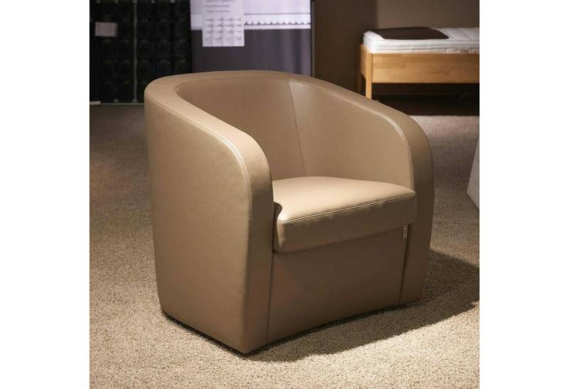Erpo Relaxsessel Einzelsessel Classic Leder 43.560 Fango Braun mit Drehteller von Erpo