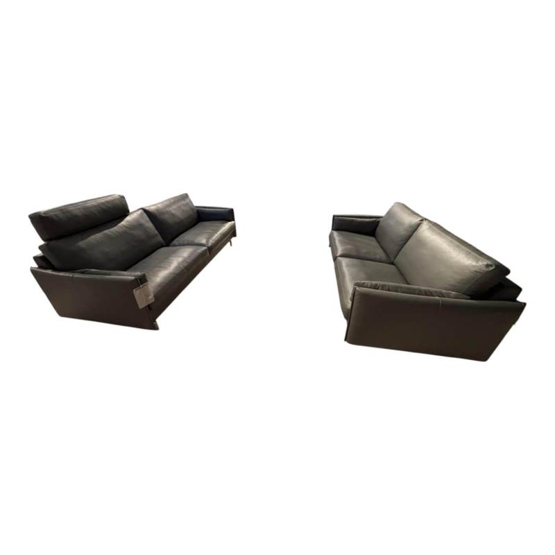Garnitur Classics 820 Leder 42.500 Graphite Grau Alufüße 2 Sofas von Erpo