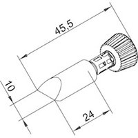 0102CDLF100/SB Lötspitze Meißelform Spitzen-Größe 10 mm Spitzen-Länge 45.5 mm Inhalt 1 St. - Ersa von Ersa