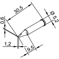 102 cd lf 12 Lötspitze Meißelform, gerade Spitzen-Größe 1.2 mm Inhalt 1 St. - Ersa von Ersa