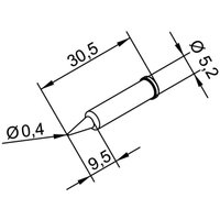 Ersa - 102 pd lf 04 Lötspitze Bleistiftform dur Spitzen-Größe 0.4 mm Inhalt 1 St. von Ersa