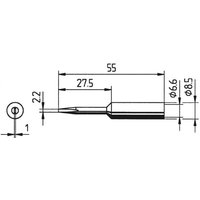 Lötspitze meißelförmig 2,2mm verlängert Nr.0832KDLF Ersa von ERSA GMBH