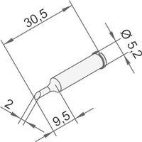 Ersa 0102ADLF20 Lötspitze angeschrägt Spitzen-Größe 2 mm Inhalt 1 St. von Ersa