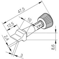 Ersa 0102ZDLF100 Lötspitze Spitzen-Größe 150mm Inhalt 1St. von Ersa