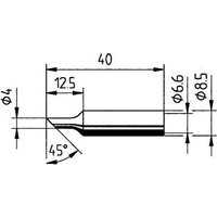 Ersa 0832NDLF Lötspitze angeschrägt Spitzen-Größe 4mm Inhalt 1St. von Ersa
