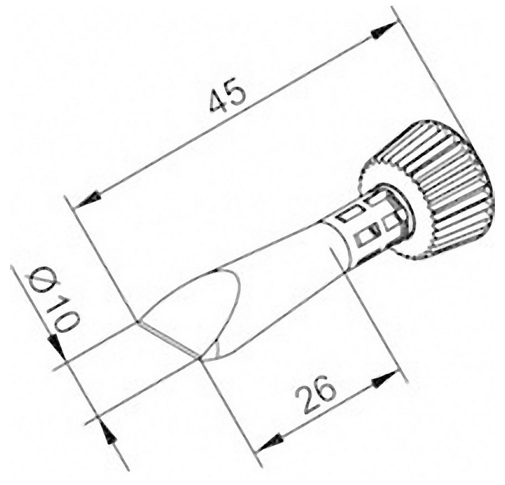 Ersa Lötfitting Ersa 0102CDLF100C/SB Lötspitze Meißelform Spitzen-Größe 10 mm Spitzen-, (0102CDLF100C/SB) von Ersa