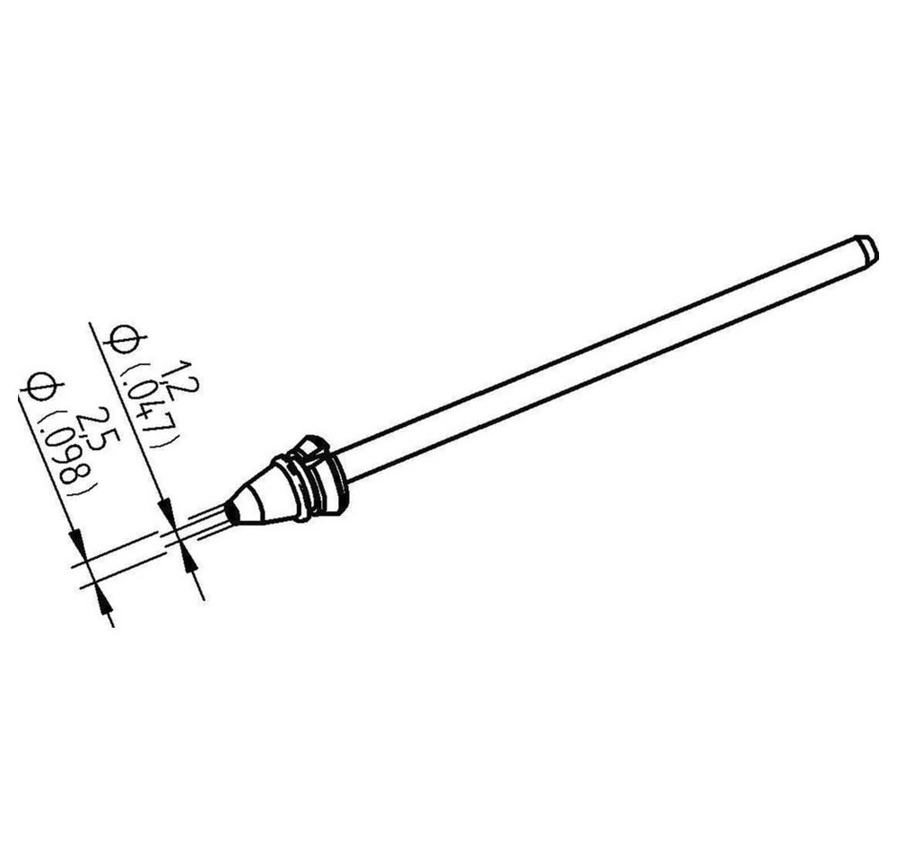 Ersa Lötkolben Ersa 0742ED1225H/SB Entlötspitze Konisch Spitzen-Länge 79.25 mm Inhal, 0742ED1225H/SB von Ersa