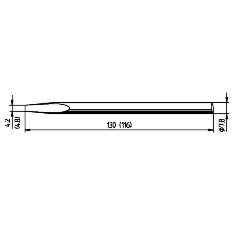 Ersa Lötfitting Ersa 082KD Lötspitze Meißelform, ERSADUR Spitzen-Größe 4.8 mm Inhalt, (082KD) von Ersa