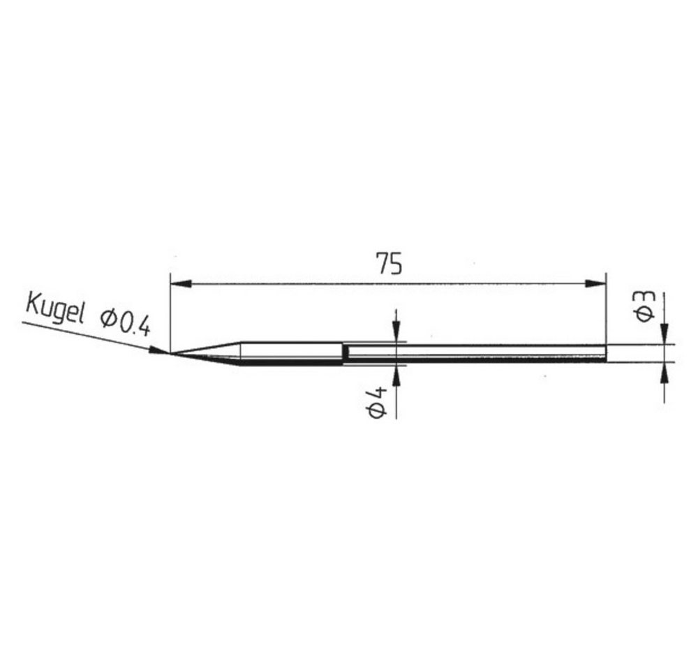 Ersa Lötfitting Ersa 212 BD LF Lötspitze Bleistiftform Spitzen-Größe 0.4 mm Inhalt 1, (212 BD LF) von Ersa