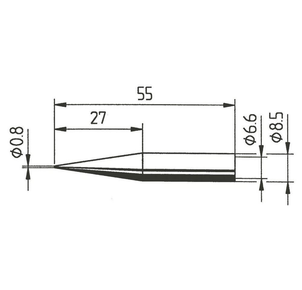 Ersa Lötfitting Ersa 842 SD Lötspitze Bleistiftform, verlängert Spitzen-Größe 0.8 mm, (842 SD) von Ersa