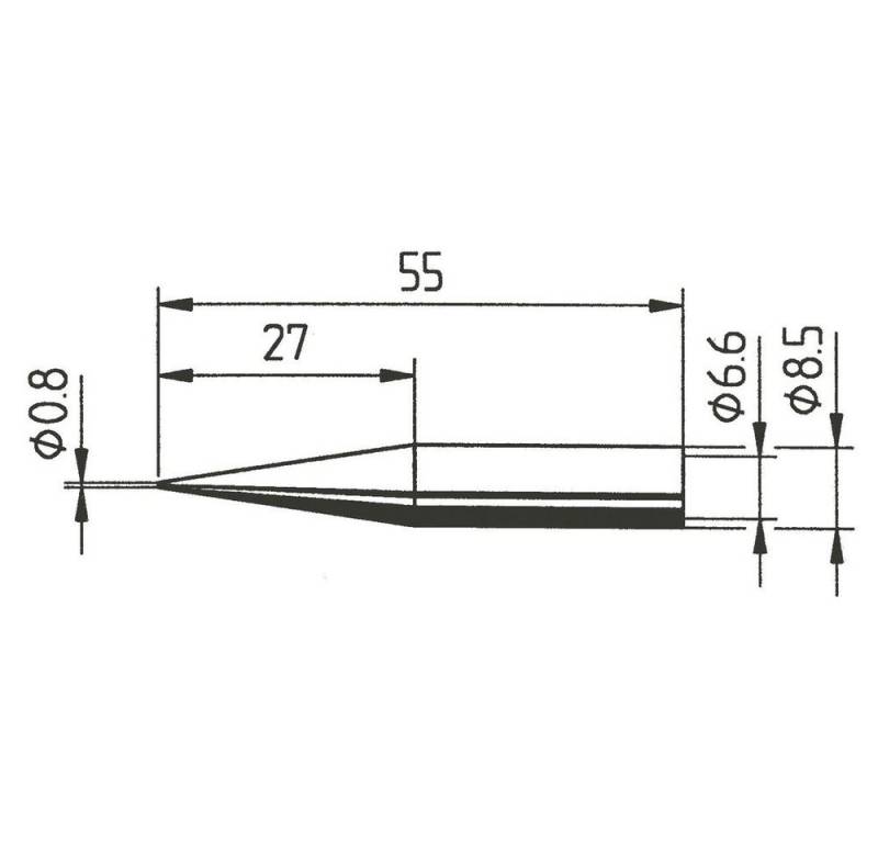 Ersa Lötfitting Ersa 842 SD Lötspitze Bleistiftform, verlängert Spitzen-Größe 0.8 mm, (842 SD) von Ersa