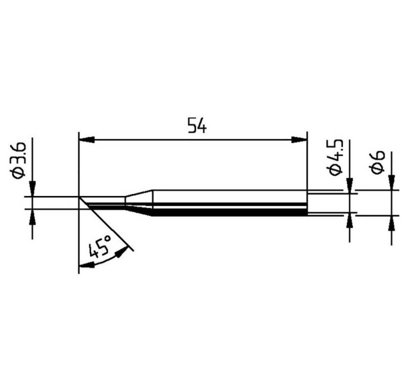 Ersa Lötkolben Ersa 0162LD Lötspitze angeschrägt Spitzen-Größe 3.60 mm Inhalt 1 St., 0162LD von Ersa