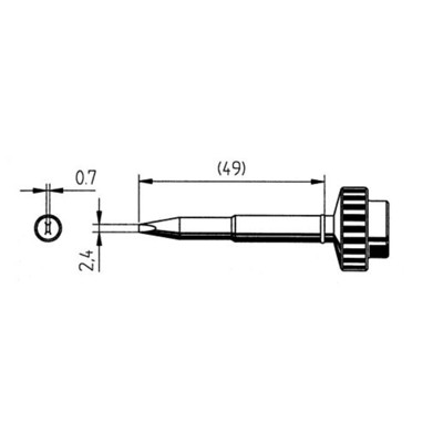 Lötspitze, Serie 0612, KDLF/meißelförmig, 1.4mm, 1 Stück von Ersa