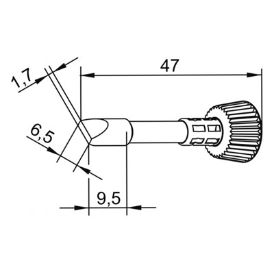 Lötspitze Serie 0102, Meißelform, CDLF65/6,5mm, gerade, 1 Stück Lötspitze Serie 0102, Meißelform, CDLF65/6,5mm, gerade, 1 Stück von Ersa