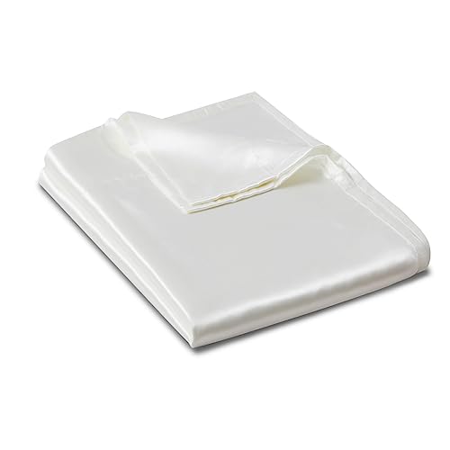 Ersmak Nur Satin-Bettlaken, Einzelbettlaken, luxuriös und ultraweich, seidig, Bettlaken für Kingsize-Matratze, Elfenbeinweiß Ersmak Nur Satin-Bettlaken, Einzelbettlaken, luxuriös und ultraweich, seidig, Bettlaken für Kingsize-Matratze, Elfenbeinweiß von Ersmak