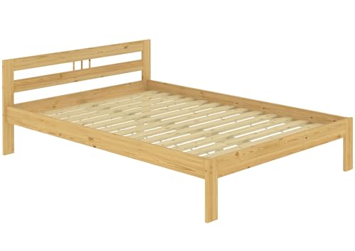 Erst-Holz® Doppelbett Kieferbett Natur 140x200 Massivholz Futonbett Französisches Bett Rollrost 60.64-14 von Erst-Holz