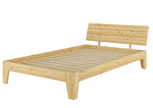 Erst-Holz® Einzelbett Jugendbett Überlänge 120x220 Futonbett Massivholz Kieferbett Rollrost 60.62-12-220 von Erst-Holz