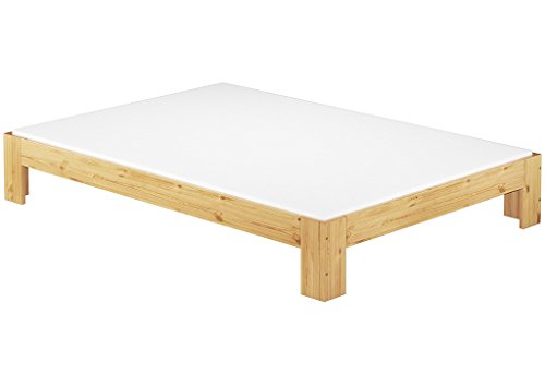 Erst-Holz® 60.67-14 M Französisches Bett 140x200 Kiefer massiv mit Rollrost und Matratze von Erst-Holz