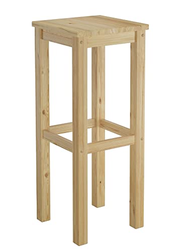 Erst-Holz Barhocker Kiefer Massivholz Tresenhocker wählbar in 60cm oder 80cm 90.71-44-45, Länge:80 cm von Erst-Holz