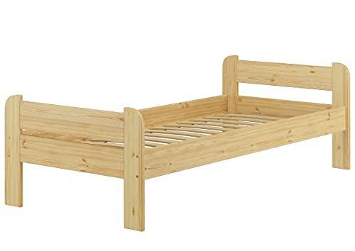 Erst-Holz Einzelbett Bettrahmen 90x200 Bett Kiefer Natur Massivholzbett Futonbett Rollrost 60.39-09 von Erst-Holz