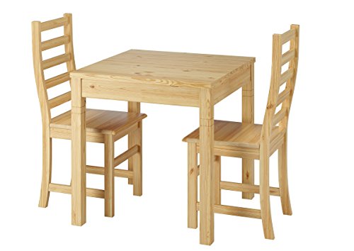 Erst-Holz Essecke mit Tisch und 2 Stühle Kiefer Natur Massivholz 90.70-50 B -Set 21 von Erst-Holz