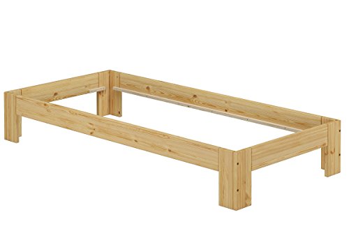 Erst-Holz Futon, Einzel Bett 90 x 200 cm Kiefer massiv ohne Zubehör 60.67-09 oR von Erst-Holz