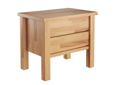 Erst-Holz Nachtkonsole Buche lackiert Massivholz Nachttisch mit Zwei Schubladen 90.20-K41 von Erst-Holz