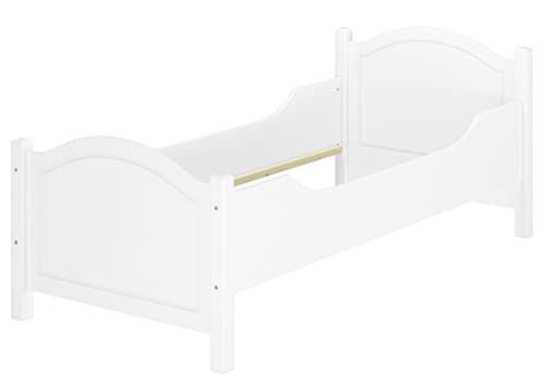 Erst-Holz® Seniorenbett extra hoch waschweiß 100x200 Massivholz Holzbett Einzelbett Gästebett 60.40-10 W oR von Erst-Holz
