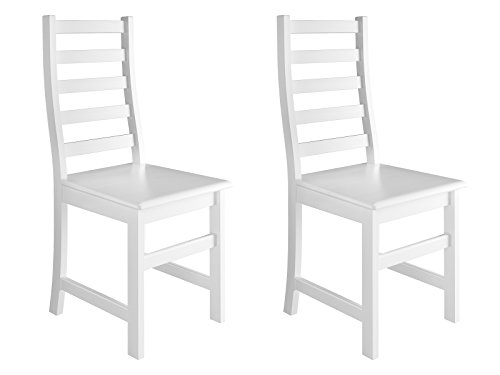 Erst-Holz Weißer Stuhl Eris Küchenstuhl Massivholzstuhl Esszimmerstuhl 90.71-21-D W von Erst-Holz