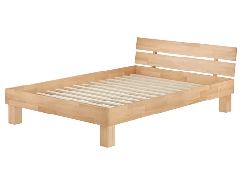 Doppelbett Buche Natur 160x200 Massivholz Ehebett Rollrost Holzbett 60.80-16 von Erst-Holz