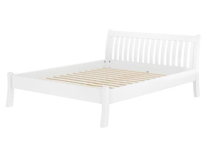 Doppelbett Hohe Sitzkante Kiefer Weiß 160 x 200 von Erst-Holz