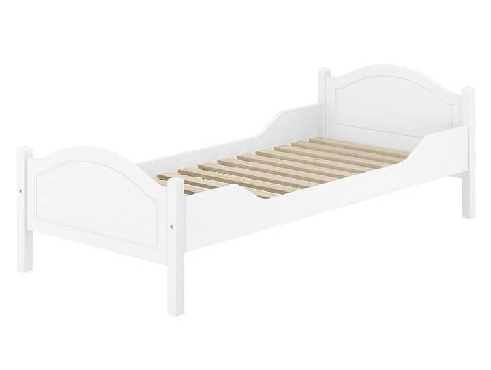 Einzelbett 90 x 200 für Jugendliche oder Erwachsene Kiefer Weiß von Erst-Holz