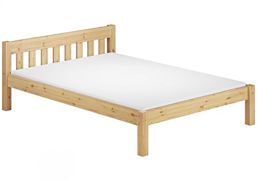 Erst-Holz® Doppelbett Ehebett Jugendbett Kiefer massiv 160x200 Matratze Rollrost Bettgestell 60.38-16 M von Erst-Holz
