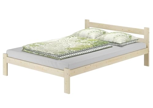 Erst-Holz® Doppelbett Gästebett 140x200 Fichte massiv unbehandelt mit wählbarem Zubehör V-60.60N-14 Ausstattung ohne Zubehör von Erst-Holz