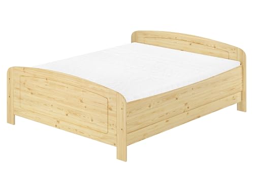 Erst-Holz® Extra hohes Massivholzbett 200x200 Doppelbett Zubehör wählbar V-60.44-20, Ausstattung: Federholzrahmen und Matratze inkl. von Erst-Holz