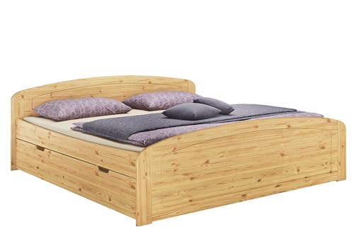 Erst-Holz® Funktionsbett 180x200 Doppelbett Bettkasten Federholzrahmen Holzbett Kiefer 60.50-18 FV von Erst-Holz