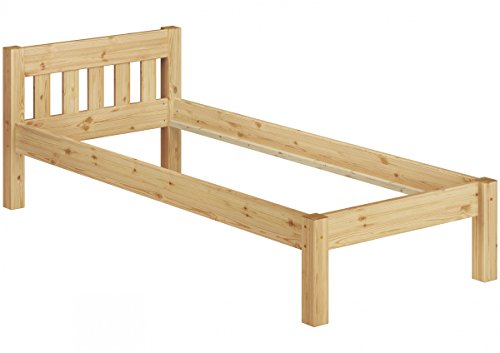 Erst-Holz Kinderbett kurzes Bett 90x190 Massivholz Kiefer Natur Bettgestell ohne Zubehör 60.38-09-190 oR von Erst-Holz