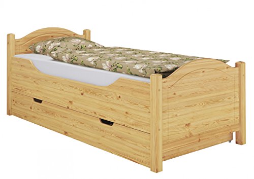 Erst-Holz Seniorenbett extra hoch Bettkasten 100x200 Kiefer Holzbett Einzelbett Gästebett 60.40-10 S4 von Erst-Holz