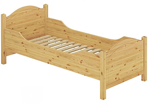 Erst-Holz® Seniorenbett extra hoch Rollrost 100x200 Massivholz Holzbett Einzelbett Gästebett 60.40-10 von Erst-Holz