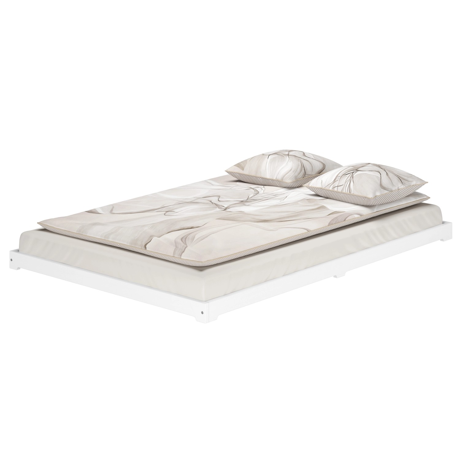 Erst-Holz Bodenbett Holzbett Doppelbett Kiefer Massiv Weiß 140 x 200 Modell 47 ohne Zubehör Erst-Holz Bodenbett Holzbett Doppelbett Kiefer Massiv Weiß 140 x 200 Modell 47 ohne Zubehör von Erst-Holz