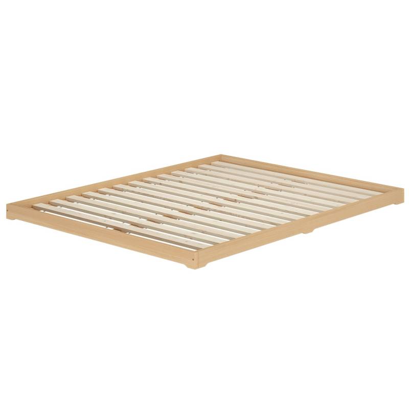 Erst-Holz Breites Bodenbett Doppelbett Buche Massiv 160 x 200 cm Rollrost inkl. von Erst-Holz